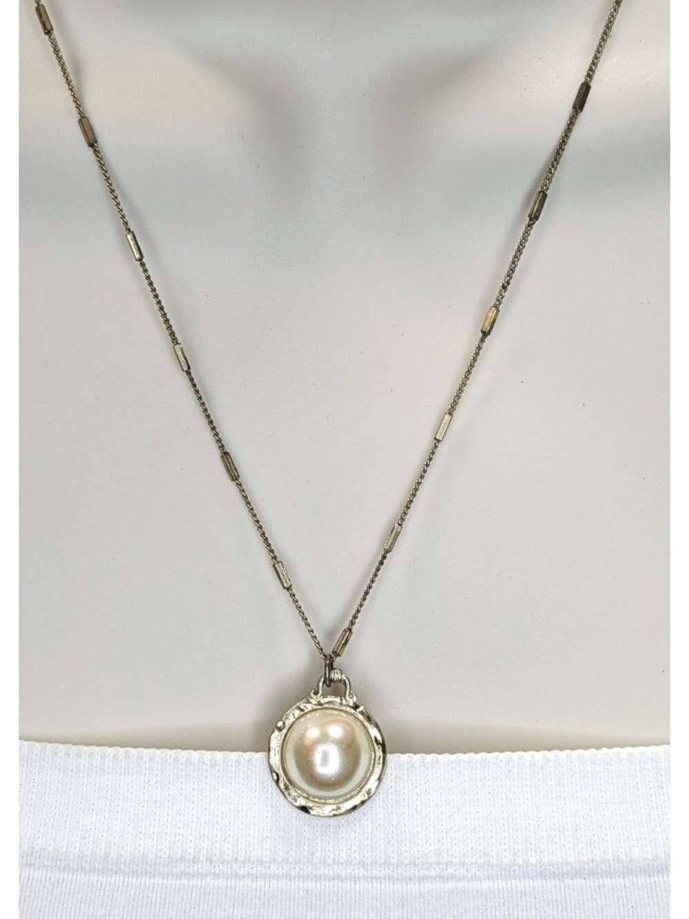 Boho Romantic Vintage Style Jane Marie Faux Pearl Pendant Necklace